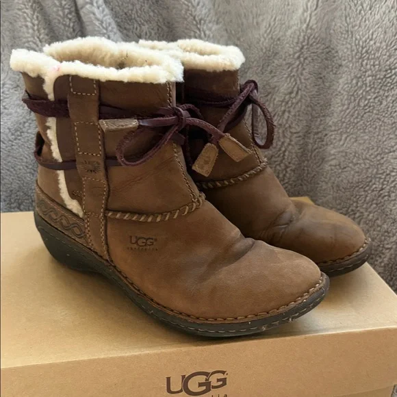 UGG Shearling Ankle Boots - Picture 4 of 8